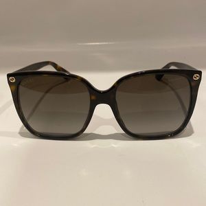 Gucci 57mm square sunglasses
